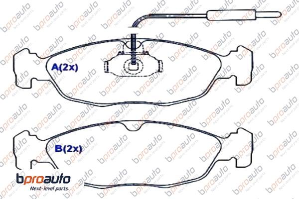 Brake Pad Set, disc brake (1BP30949AA)
