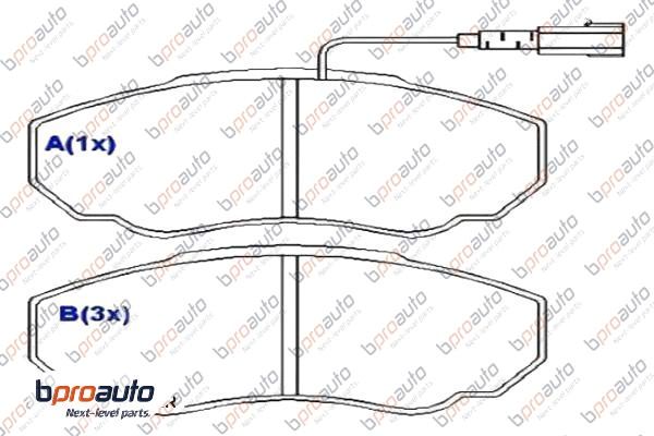 Brake Pad Set, disc brake (1BP30866AA)