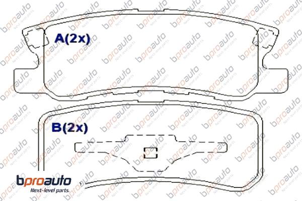 Brake Pad Set, disc brake (1BP30946AA)