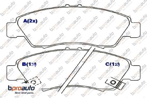 Brake Pad Set, disc brake (1BP30944AA)