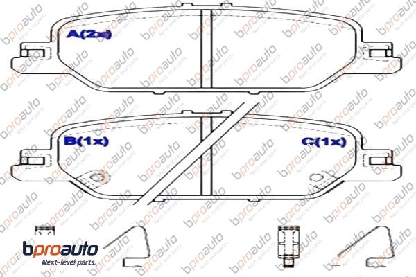 Brake Pad Set, disc brake (1BP31079AA)