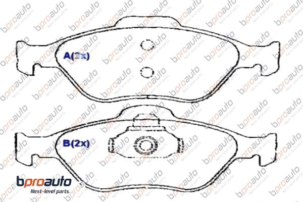 Brake Pad Set, disc brake (1BP30893AA)