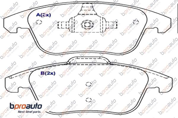 Brake Pad Set, disc brake (1BP31052AA)