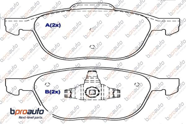 Brake Pad Set, disc brake (1BP31014AA)