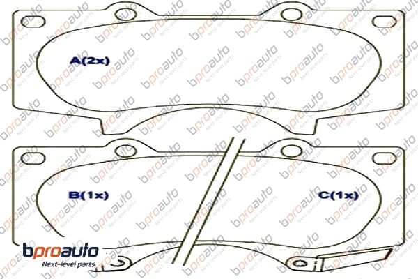 Brake Pad Set, disc brake (1BP30964AA)