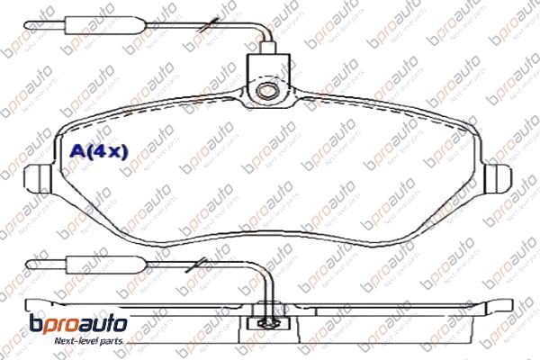 Brake Pad Set, disc brake (1BP30950AA)