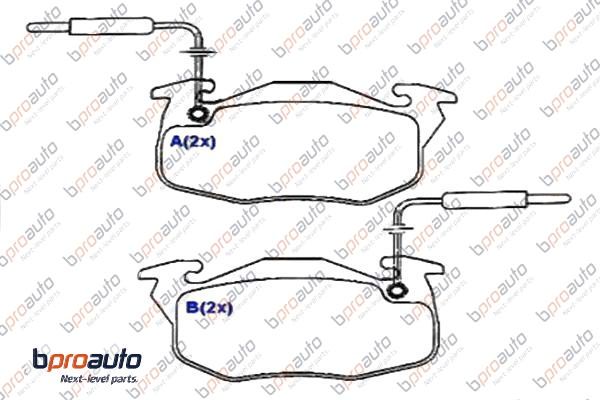 Brake Pad Set, disc brake (1BP30882AA)