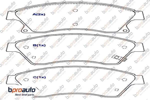 Brake Pad Set, disc brake (1BP30996AA)