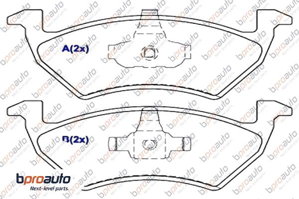 Brake Pad Set, disc brake (1BP30897AA)