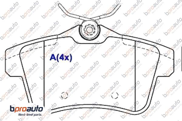 Brake Pad Set, disc brake (1BP31107AA)
