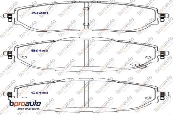 Brake Pad Set, disc brake (1BP31074AA)