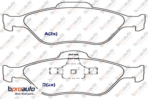 Brake Pad Set, disc brake (1BP30902AA)