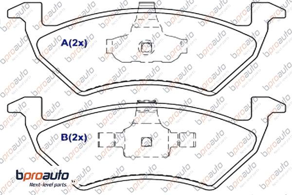 Brake Pad Set, disc brake (1BP30971AA)