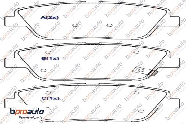 Brake Pad Set, disc brake (1BP31081AA)