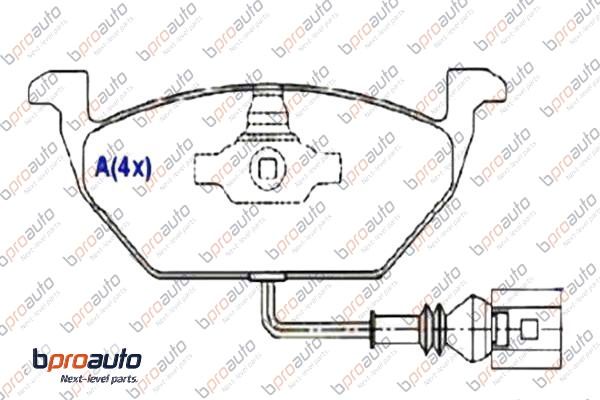 Brake Pad Set, disc brake (1BP30922AA)