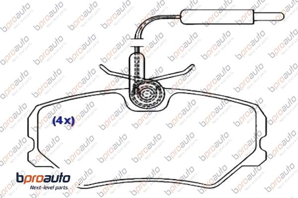 Brake Pad Set, disc brake (1BP30948AA)