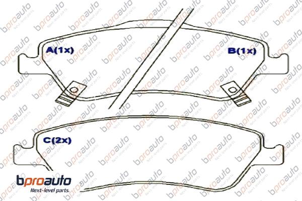Brake Pad Set, disc brake (1BP30967AA)