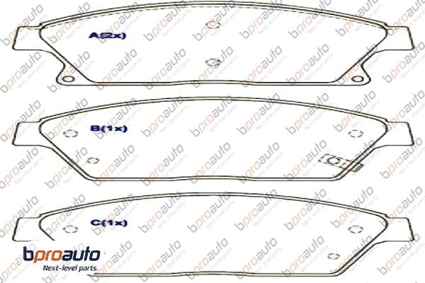 Brake Pad Set, disc brake (1BP31039AA)