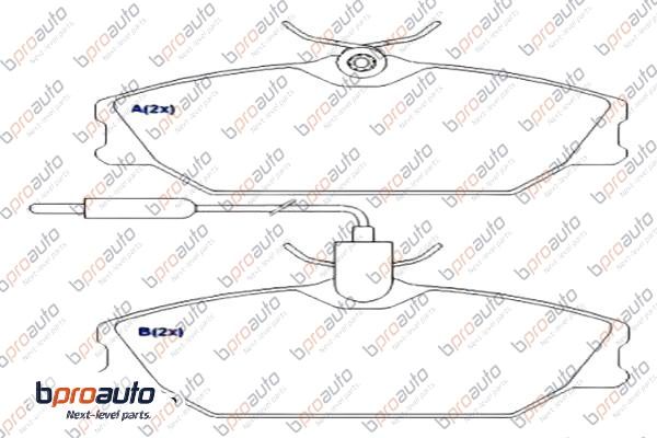 Brake Pad Set, disc brake (1BP30858AA)