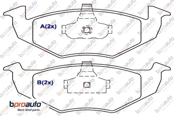 Brake Pad Set, disc brake (1BP30896AA)