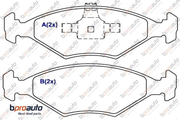 Brake Pad Set, disc brake (1BP30862AA)