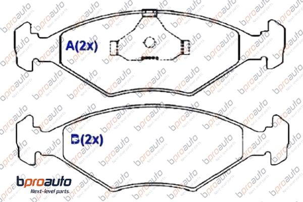 Brake Pad Set, disc brake (1BP30884AA)