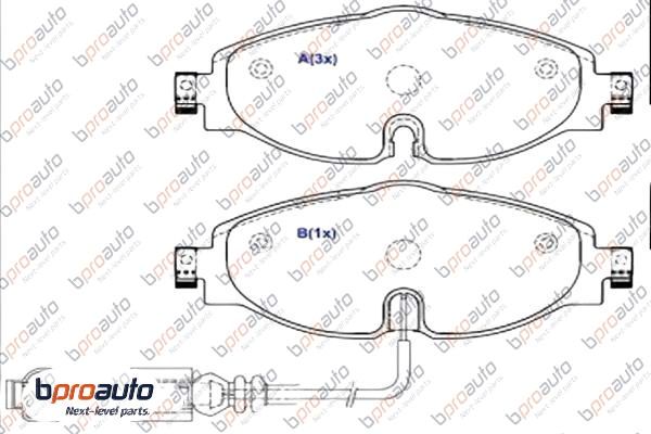 Brake Pad Set, disc brake (1BP30987AA)