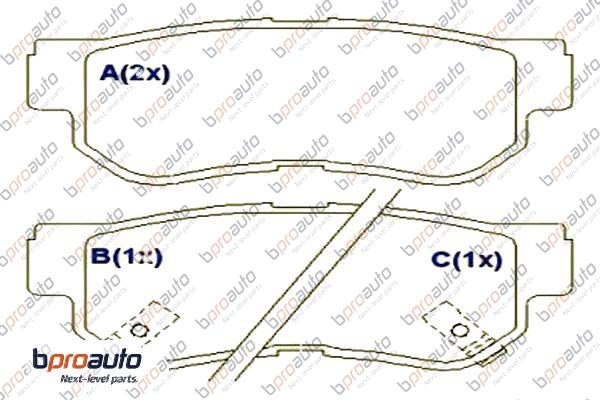 Brake Pad Set, disc brake (1BP30905AA)