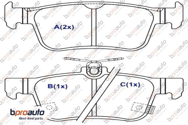 Brake Pad Set, disc brake (1BP31069AA)