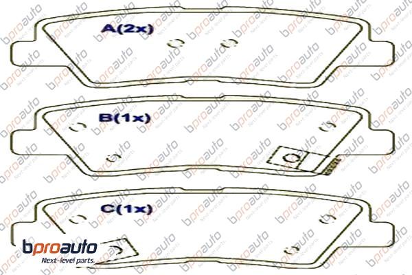 Brake Pad Set, disc brake (1BP31082AA)
