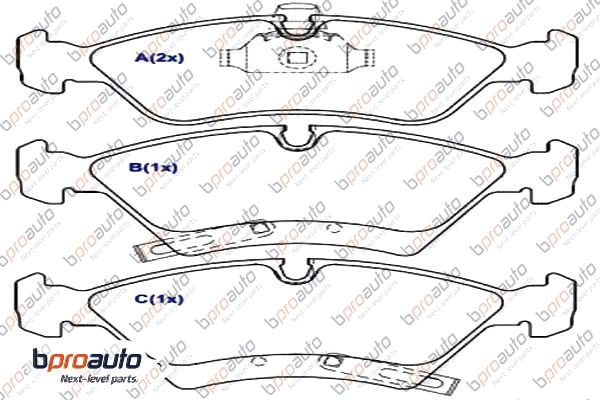 Brake Pad Set, disc brake (1BP30894AA)
