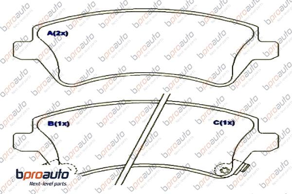 Brake Pad Set, disc brake (1BP30961AA)
