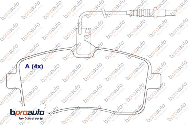 Brake Pad Set, disc brake (1BP30954AA)