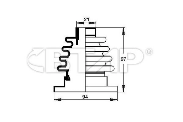 Bellow, drive shaft (BVC502-001)