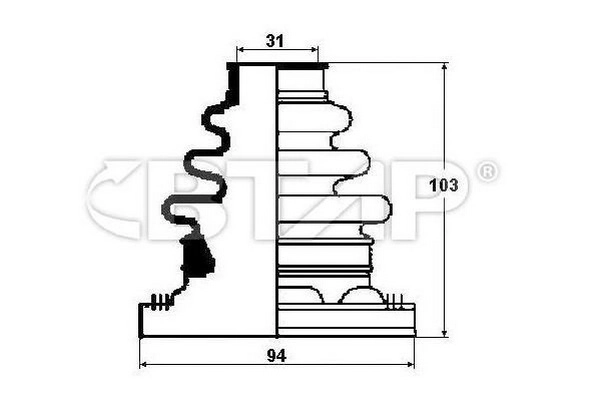 Bellow Kit, drive shaft (BBC502-002)