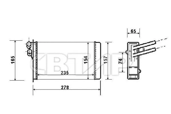 Heat Exchanger, interior heating (BVC814-005)