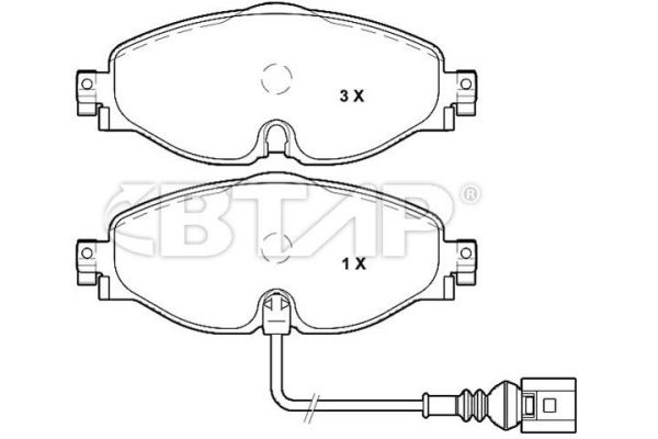 Brake Pad Set, disc brake (BVC206-048)