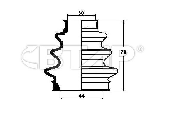Bellow Kit, drive shaft (BBC502-003)