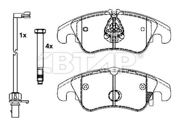 Brake Pad Set, disc brake (BVC206-028)