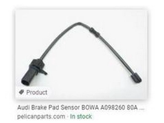 Warning Contact, brake pad wear (high performance brakes) (80A 615 121)