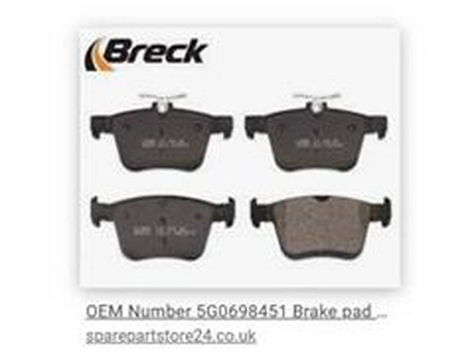 Brake Pad Set, disc brake (5G0 698 451)