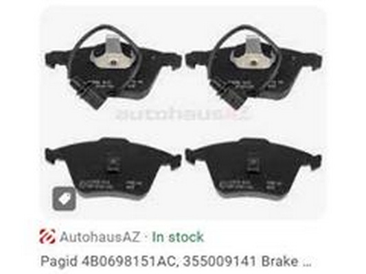 Brake Pad Set, disc brake (4B0698151AC)