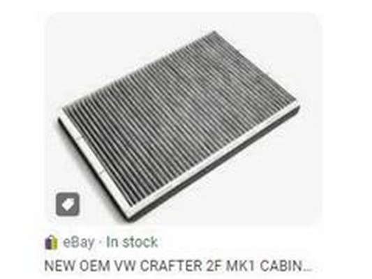 Filter, cabin air (2E0819638A)