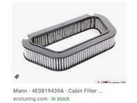 Filter, cabin air (4E0819439A)