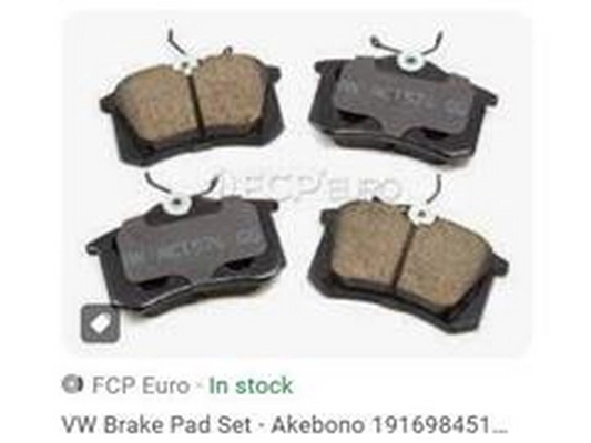 Brake Pad Set, disc brake (191698451A)