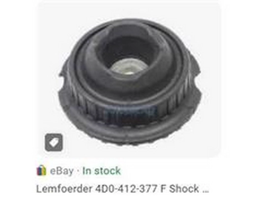 Suspension Strut Support Mount (4D0 412 377F)