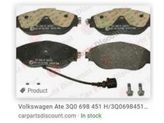 Brake Pad Set, disc brake (3Q0 698 451 H)