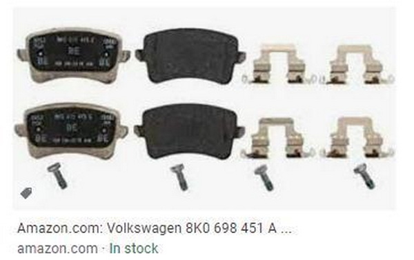 High Performance Brake Pad Set (8K0 698 451)