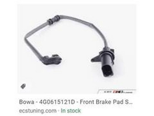 Warning Contact, brake pad wear (high performance brakes) (4G0615121D)