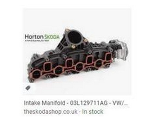 Control, swirl covers (induction pipe) (03L129711AG)